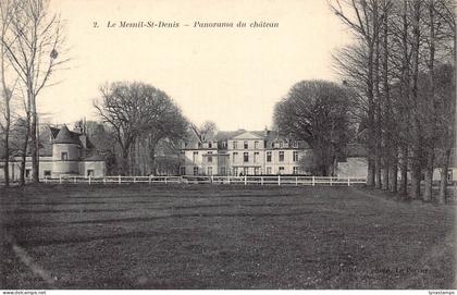 France Le Mesnil Saint Denis Panorama du chateau castle vintage postcard