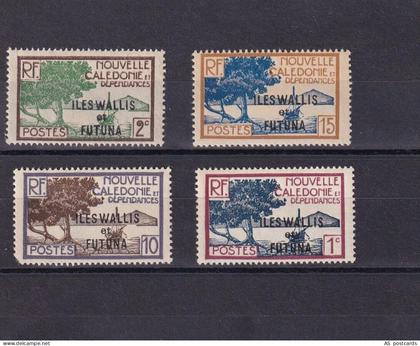 SA16d Wallis and Futuna 1944 Landscape - Overprinted stamps