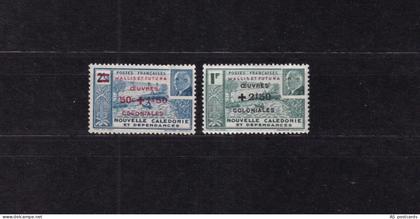 SA33c Wallis and Futuna 1944 Marshal Petain, Landscape surcharged hinged stamps.