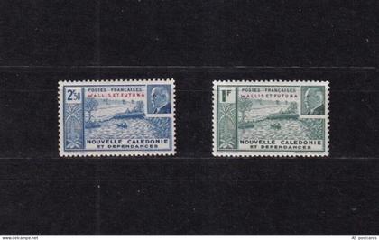 SA33e Wallis and Futuna 1941 Marshal Petain, Landscape overprinted hinged stamps