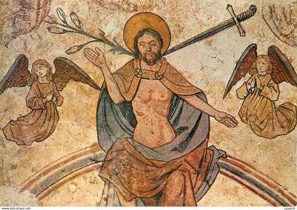 CPM Ottmarsheim (Alsace France) Eglise Octogonale du XIe s Christ du Jugement Dernier Fresque du XVe s