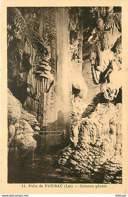 Carte Postale Ancienne - 46 - Padirac - Le Gouffre de Padirac - Colonne géante - Spéléologie - Grotte - CPA - Voir Scans