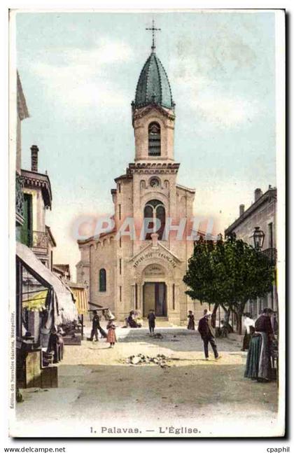 Palavas les Flots CPA l'eglise