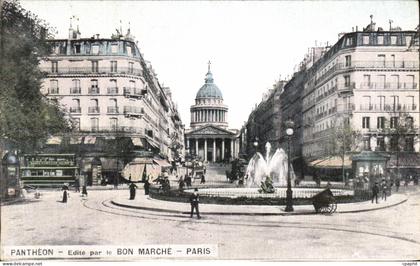 CPA Pantheon Bon Marche Paris Rue Soufflot Pantheon