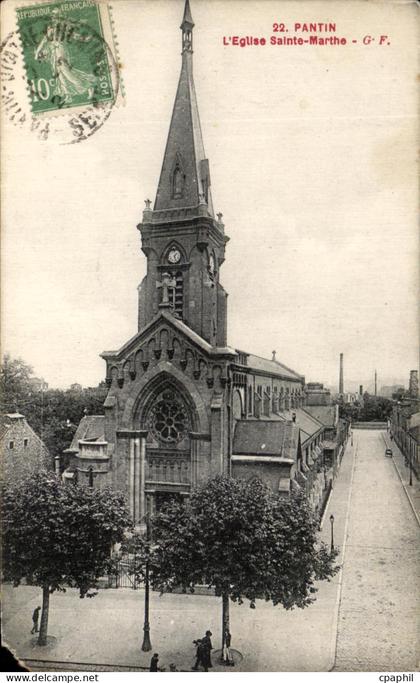 CPA Pantin L Eglise Sainte Marthe