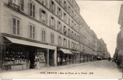 CPA Pantin Rue de Paris et la Poste