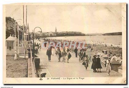 CPA Parame La Digue et la Plage