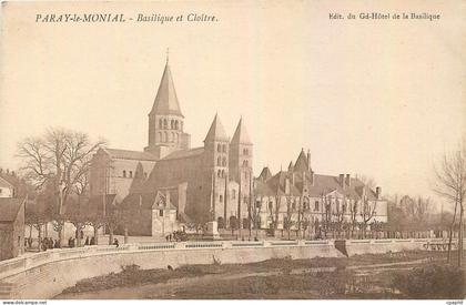 CPA Paray le Monial Basilique et Cloitre