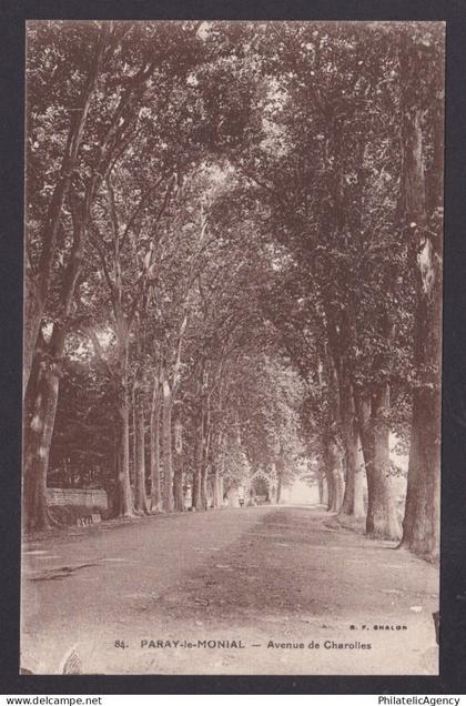 FRANCE, Postcard RPPC, Paray-le-Monial, Avenue de Charolles