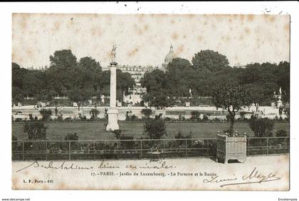 CPA-Carte Postale France-Paris- Jardins du Luxembourg -Le Parterre et le Bassin-1905-VM8332