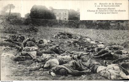 CPA Bataille de La Marne Maurupt Champ de Bataille a Est du Chemin de Pargny Sur Saulx Militaria