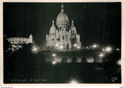 CPM Paris la nuit Le Sacre Coeur