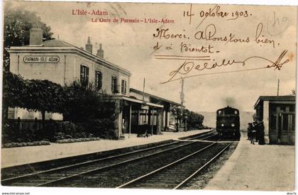CPA ISLE ADAM - La Gare de Parmain (211248)