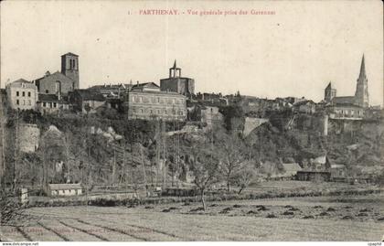 Parthenay CPA Vue generale prise des Garennes