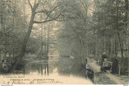 Carte Postale Ancienne - 94 - Perigny - Les bords de l'Yerres - Animée - CPA - Oblitération de 1912 - Voir Scans Recto-V