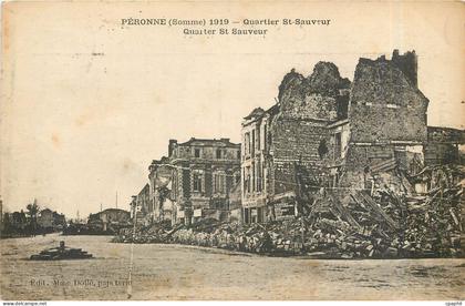 CPA peronne(Somme)1919-Quartier St Sauveur