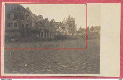Peronne Somme : Carte Photo : Eglise en ruine Guerre de 1914-18 -
