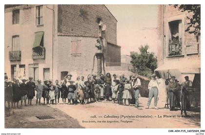 CAR-ACHP15-0978-66 - CABESTANY - La place et la fontaine