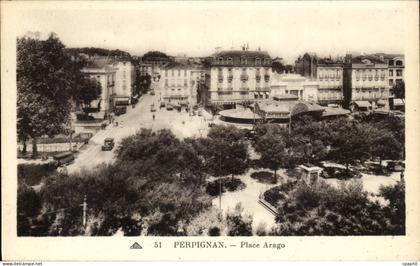 Perpignan - Place Arago - CPA