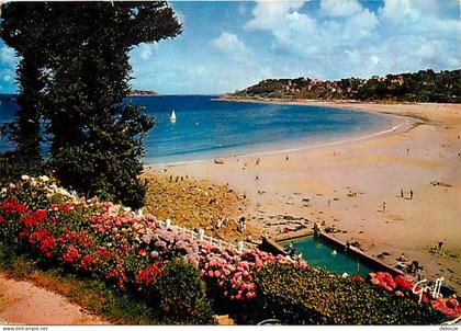 Carte Postale - 22 - Perros-Guirec - La plage de Trestraou - Fleurs - Flamme Postale de Perros-Guirec - CPM - Voir Scans