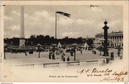 CPA PARIS 8e - 12. Place de la Concorde (55600)