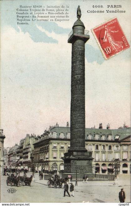 CPA Paris Colonne Vendome