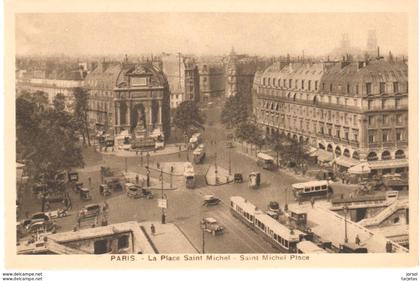 POSTAL   PARIS  -FRANCIA  - LA PLACE SAINT MICHEL