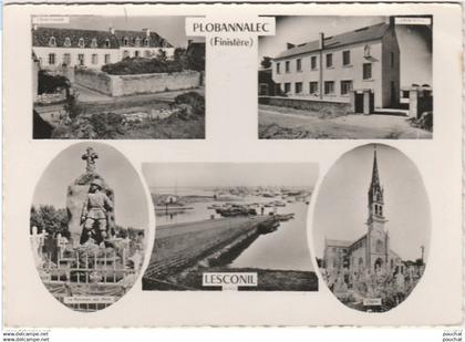 29) PLOBANNALEC - FINISTERE - ECOLE ST JOSEPH , ST YVES , MONUMENT AUX MORTS - LESCONIL - LE PORT   ( 2 SCANS )
