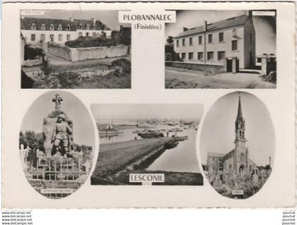 29) PLOBANNALEC - FINISTERE - ECOLE ST JOSEPH , ST YVES , MONUMENT AUX MORTS - LESCONIL - LE PORT   ( 2 SCANS )