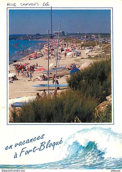 Carte Postale - 56 - Ploemeur - La plage de Fort-Bloqué sur la Route Côtière de Lorient - CPM - Voir Scans Recto-Verso -