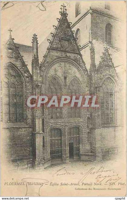 CPA Ploermel Morbihan Eglise Saint Armel