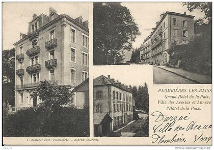Vosges : Plombières, Grand Hotel de la Paix, Villa des Acacias et Annexe de l'Hotel de la Paix