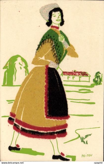 CPA Poitou Costumes Regionaux