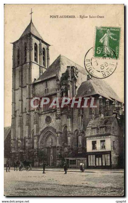 CPA Pont Audemer Eglise Saint Ouen