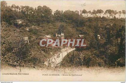CPA Pont Audemer Route de Quilleboeuf