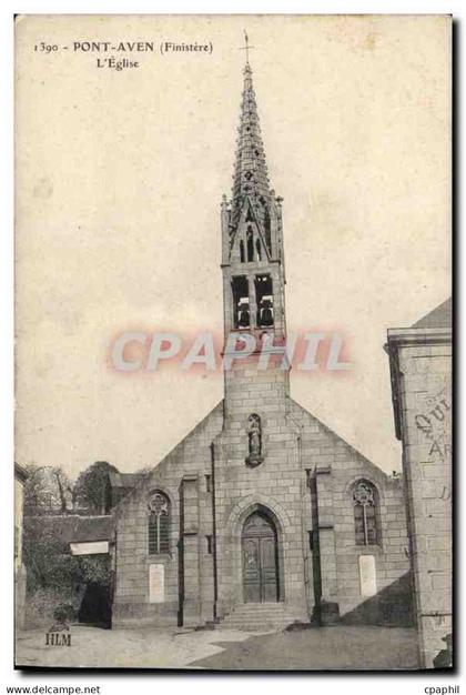 CPA Pont Aven Finistere l'Eglise