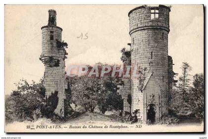 CPA Pont Aven Ruines du Chateau de Rustephan