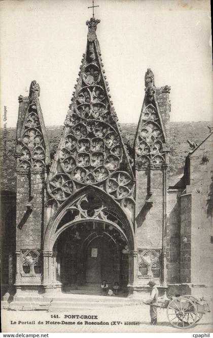 CPA Pont Croix Le Portail De Notre Dame De Roscudon