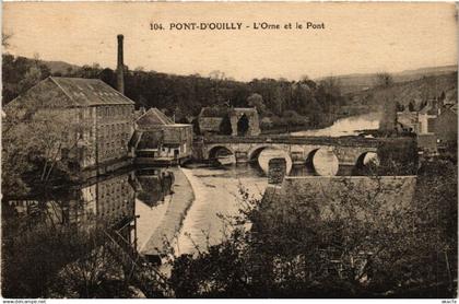CPA PONT-d'OUILLY - L'Orne et le Pont (475853)