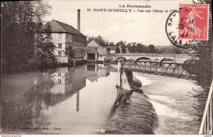 CPA Pont D'Ouilly Vue Sur I'Orne Et I'Usine