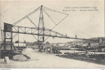 CPA Pont-Sainte-Maxence Bords de l'Oise un Pont transbordeur