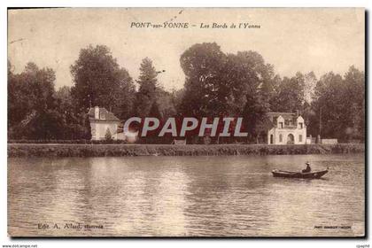 CPA Pont sur Yonne Les Bords de l'Yonne