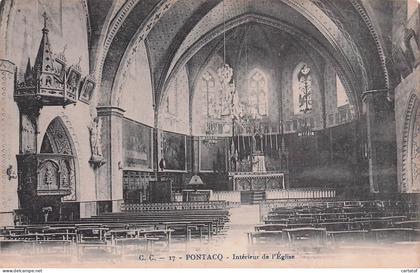 PONTACQ .  Intérieur église