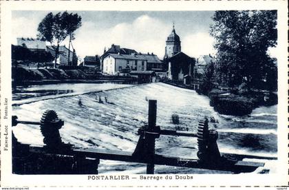 CPA Pontarlier Barrage Du Doubs