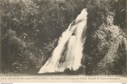CPA 422 pontcharra sur breda(isere) la chute et les gorges du breda societe du haut gresivaudan