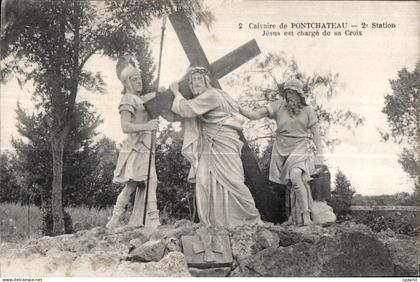 CPA Calvaire de Pontchateau Jesus est charge de sa Croix