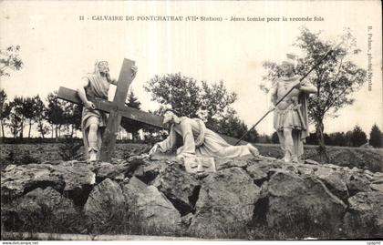 CPA Calvaire De Pontchateau Jesus tombe pour la seconde fois