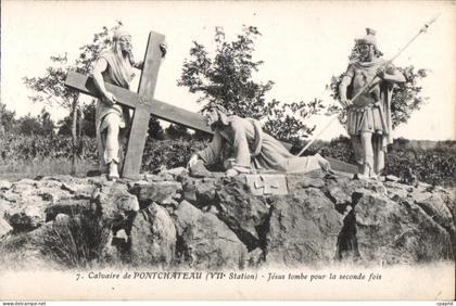 CPA Calvaire de Pontchateau (VII Station) Jesus tombe pour la seconde fois
