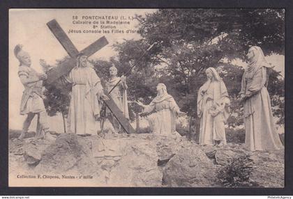 Vintage postcard France Pontchateau Calvaire de la Madeleine Way of Cross