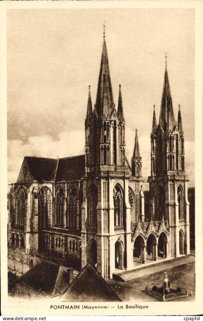 CPA Pontmain La basilique